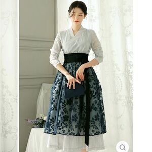 Light Gray Modern Hanbok Dress